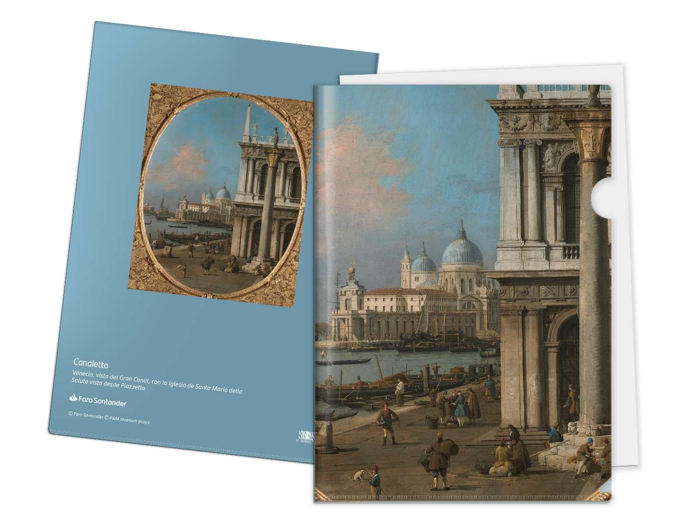 Folder featuring one of Canaletto's characteristic views of Venice