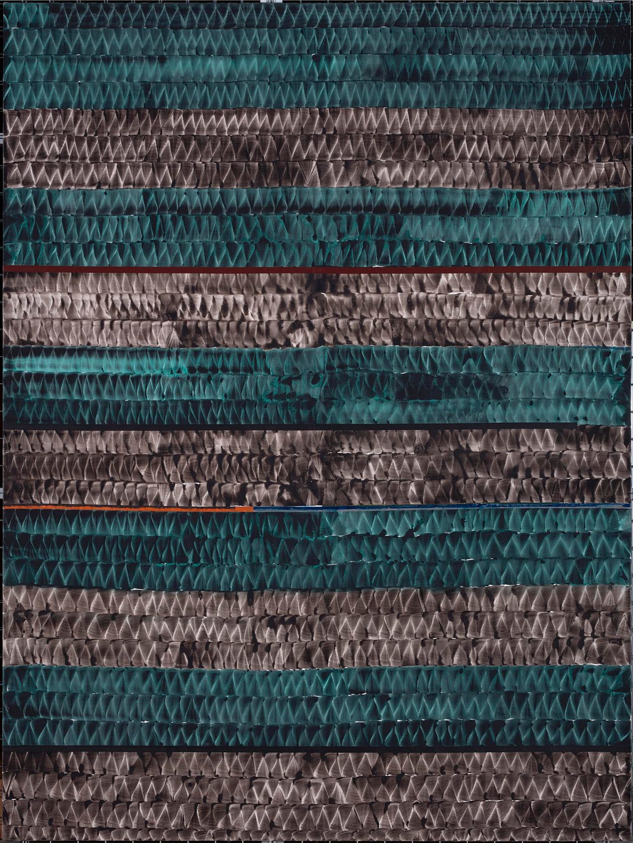 Abstract work Soñé que revelabas by Juan Uslé, belonging to the exhibition Masterpieces from the Banco Santander Collection.