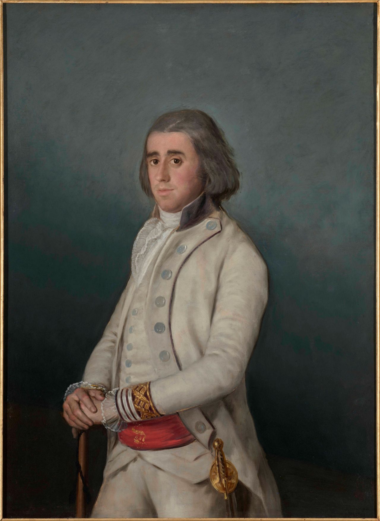 Portrait painting of Valentín Belvís de Moncada y Pizarro by Francisco de Goya, exhibited in the Masterpieces of the Banco Santander Collection exhibition.