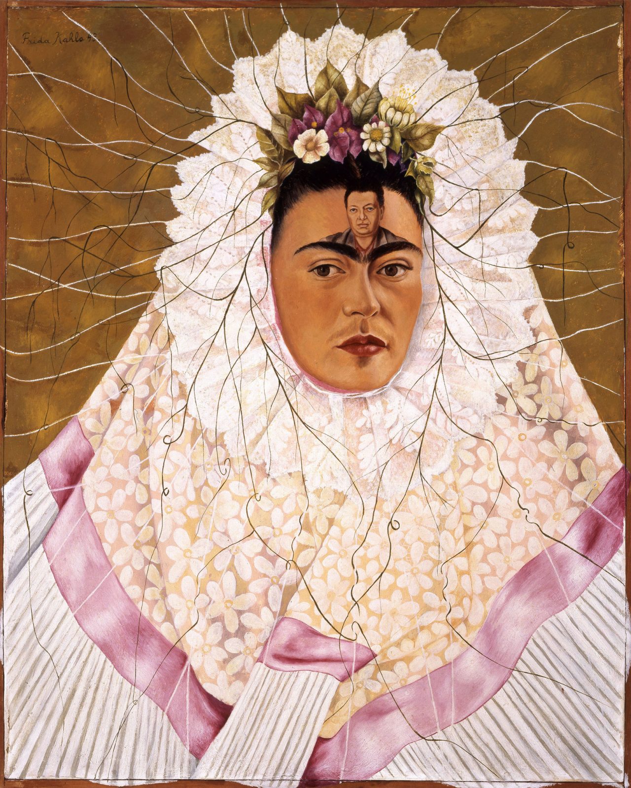 Painting "Diego on My Mind" by Frida Kahlo, exhibited at the Gelman Santander Collection in Faro Santander.