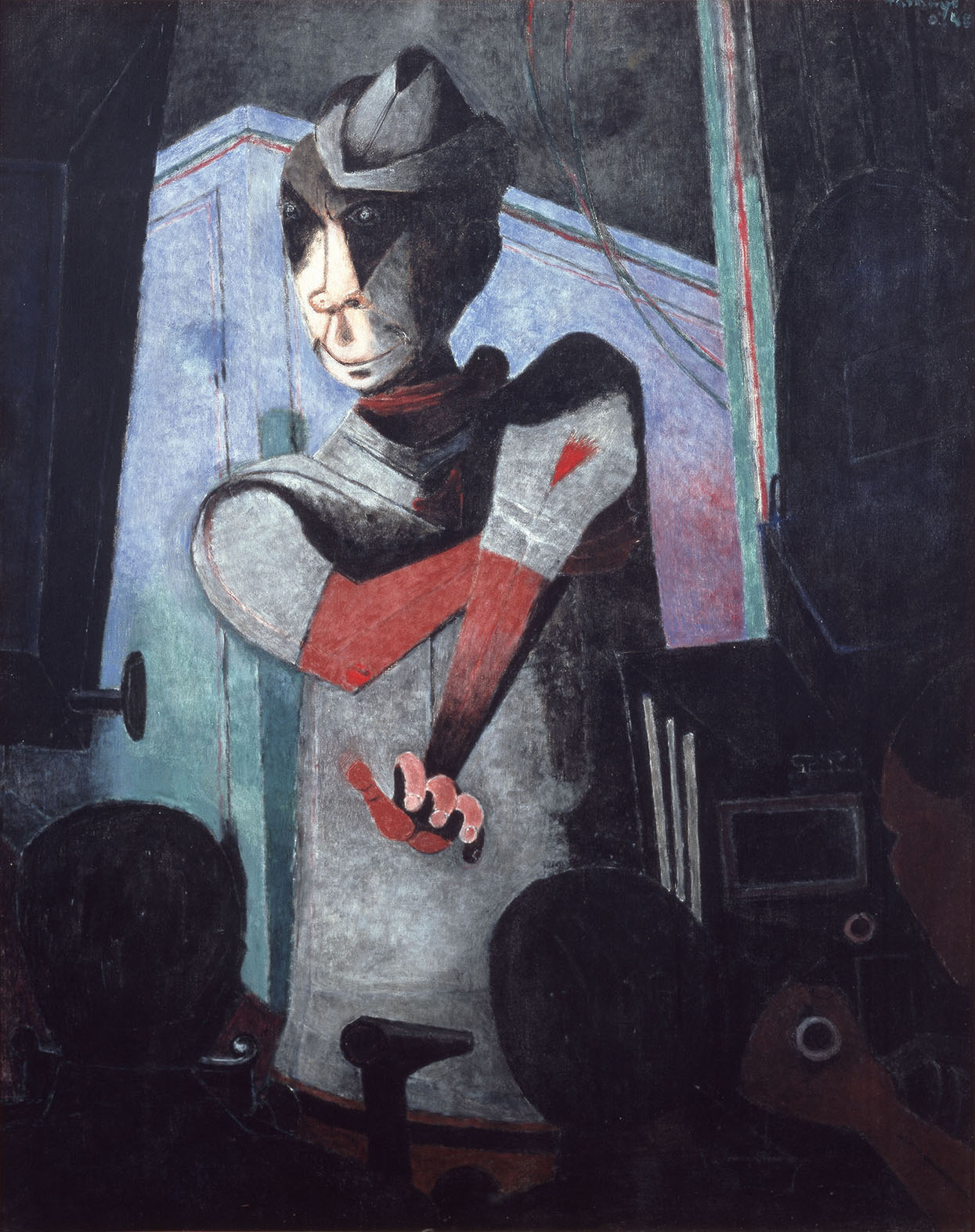 Painting Portrait of Cantinflas by Rufino Tamayo, part of the Modern Mexico exhibition of the Gelman Santander Collection.