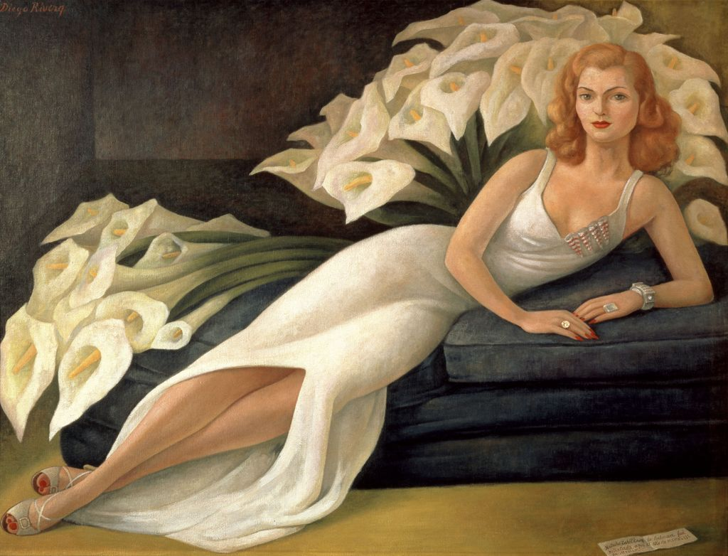 Natasha Gelman de Diego Rivera, exhibido en la muestra Obras Maestras de la Colección Banco Santander.