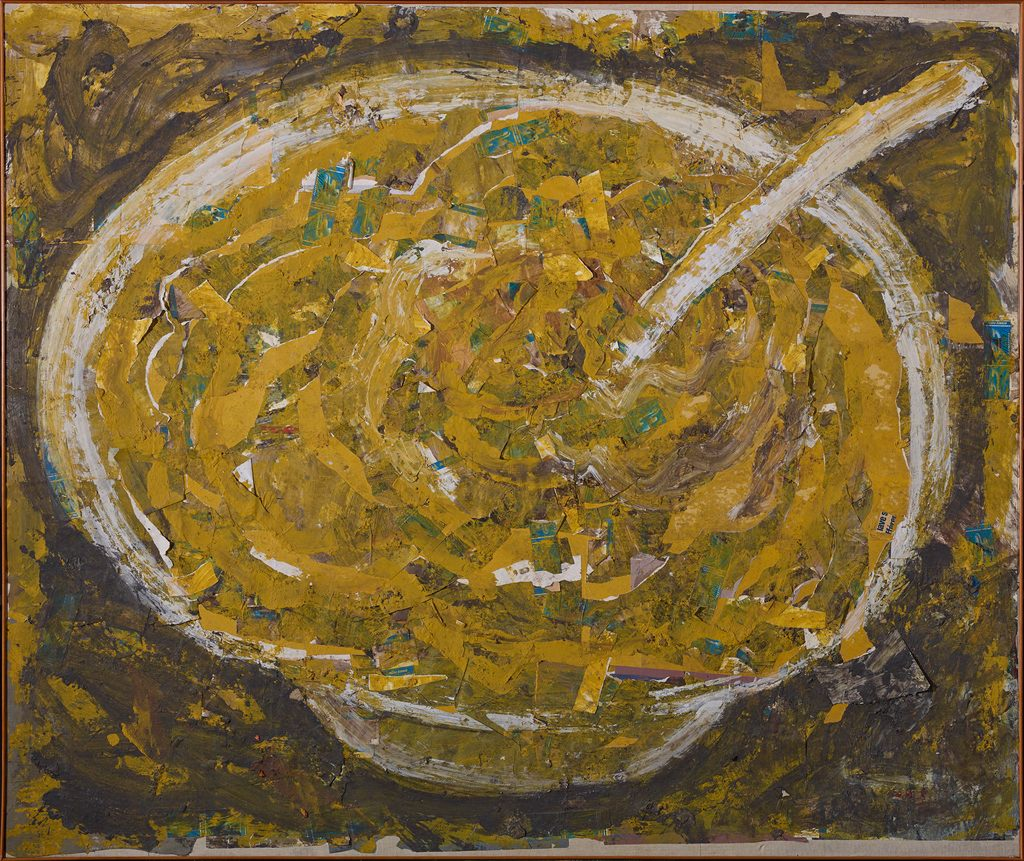Cuadro Soupe française (Sopa francesa) de Miquel Barceló, exhibido en la muestra Obras Maestras de la Colección Banco Santander.