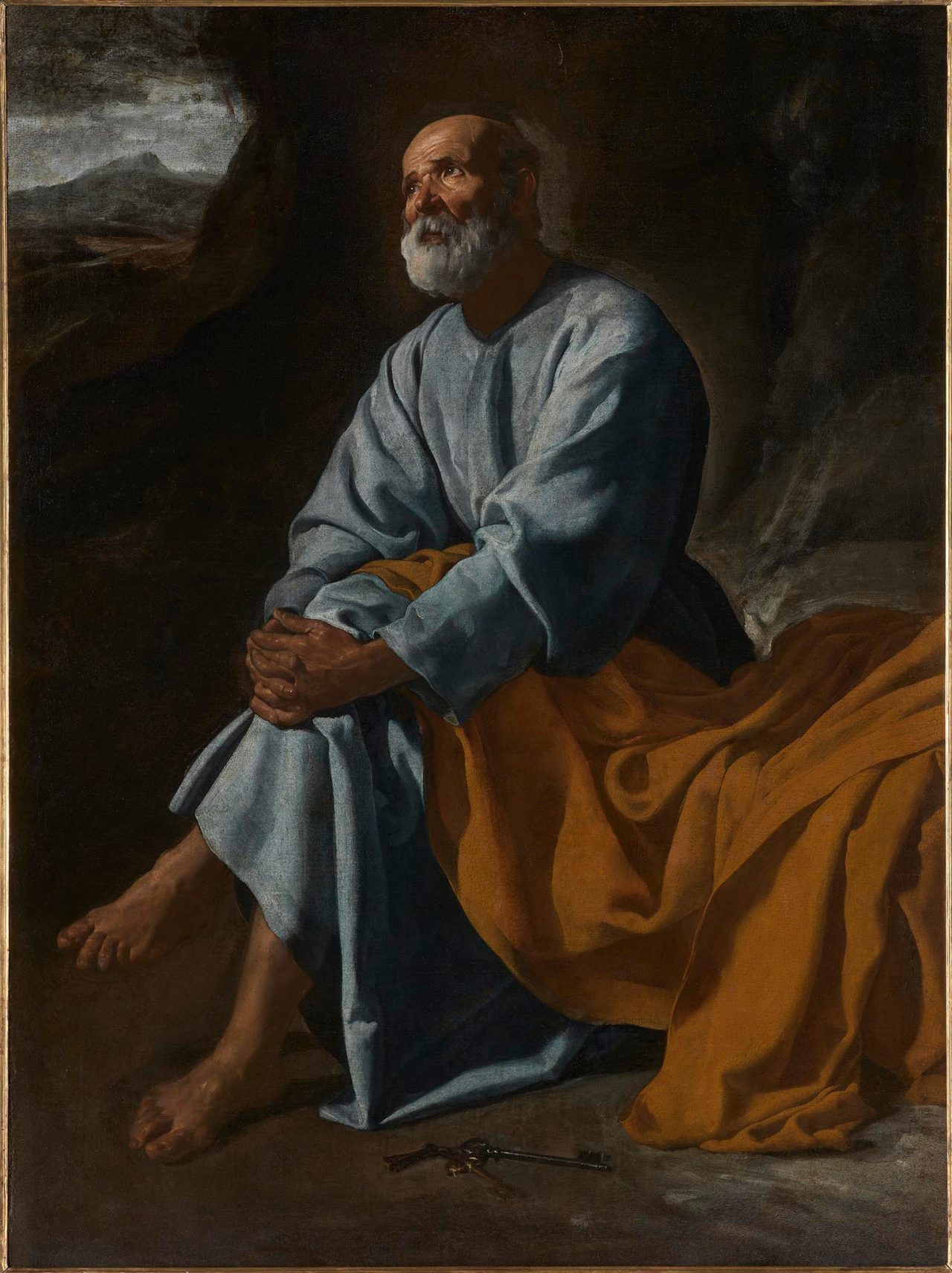 Cuadro de Diego Velázquez, Las lágrimas de san Pedro. Colección Banco Santander