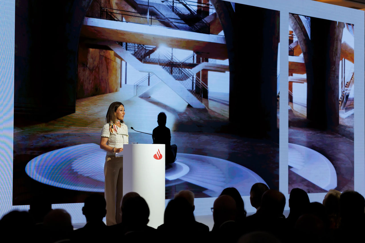 Ana Botín durante la inauguración de Faro Santander